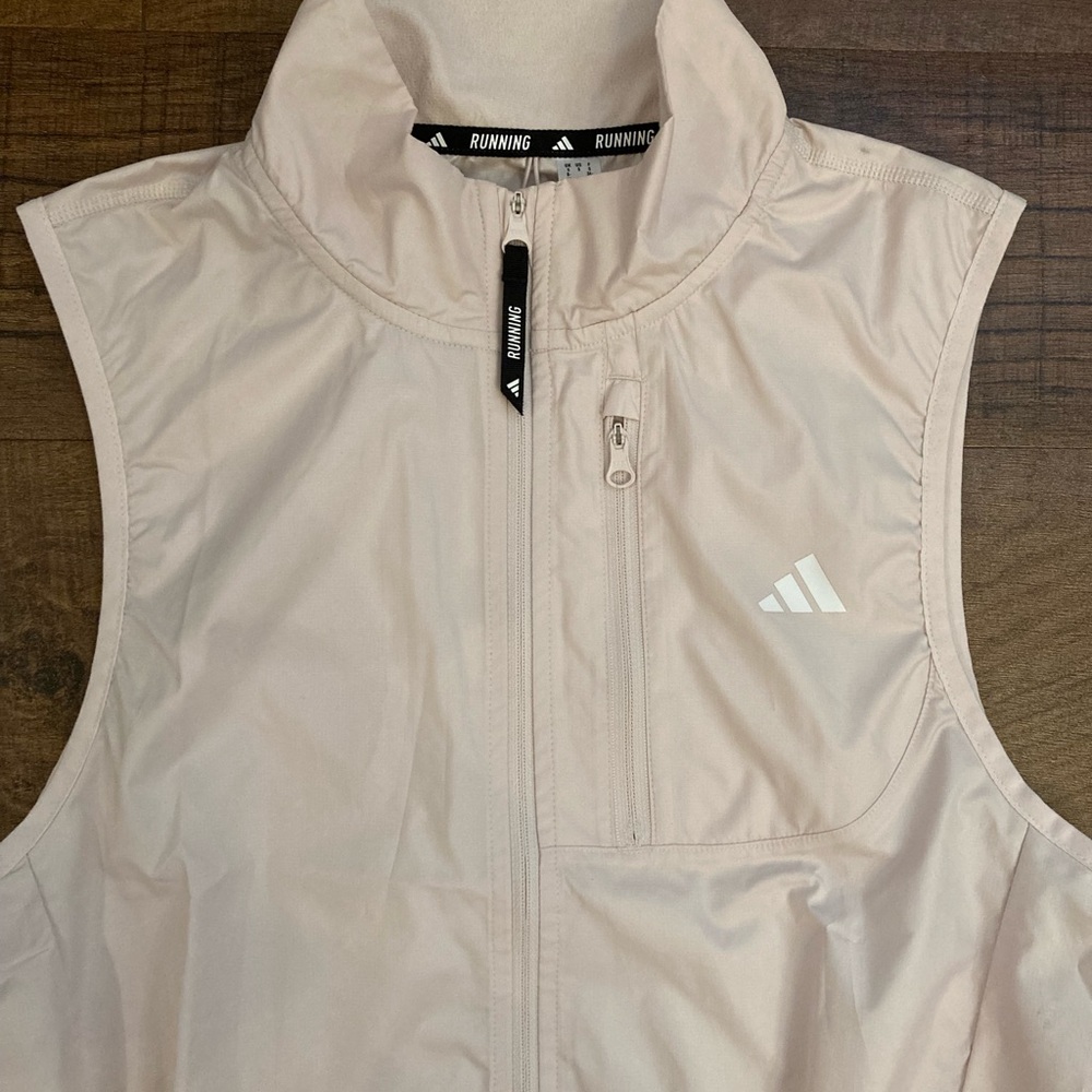 adidas NWT Own The Run OTR B Vest Putty Mauve WIND.RDY Running Vest Women’s S - Picture 2 of 15